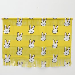 Cute Bunny Pattern (Yellow) Wall Hanging