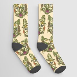Botanical French Bulldog Socks