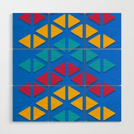 Colorful triangles Wood Wall Art