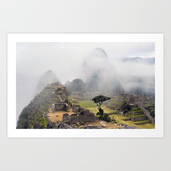 Machu Picchu ruins - Peru Art Print
