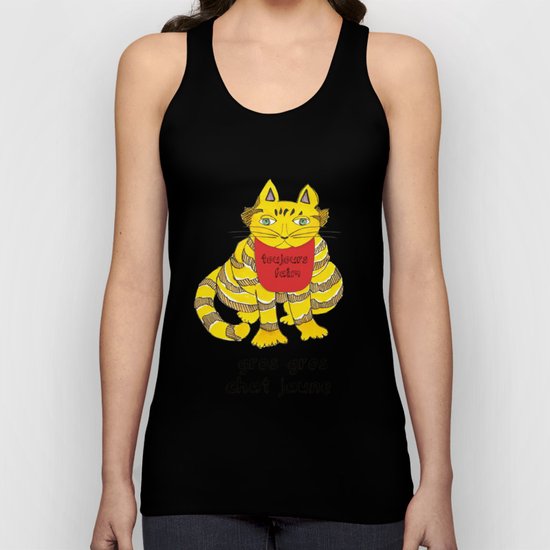 Big Fat Yellow Cat Unisex Tank Top