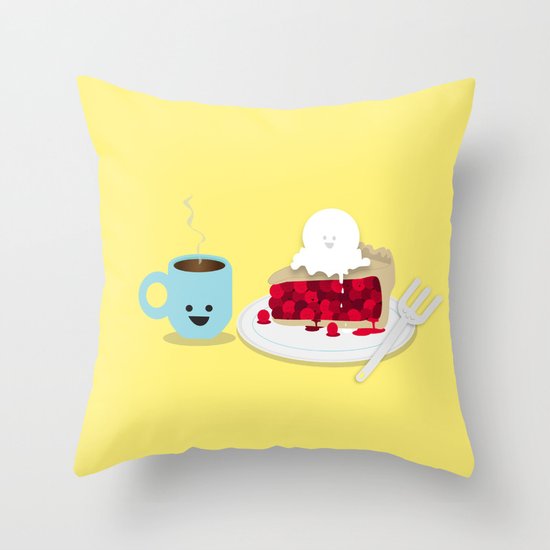 Coffee and Pie Throw Pillow