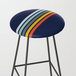 Abstract Minimal Retro Stripes 70s Style - Takakage Bar Stool