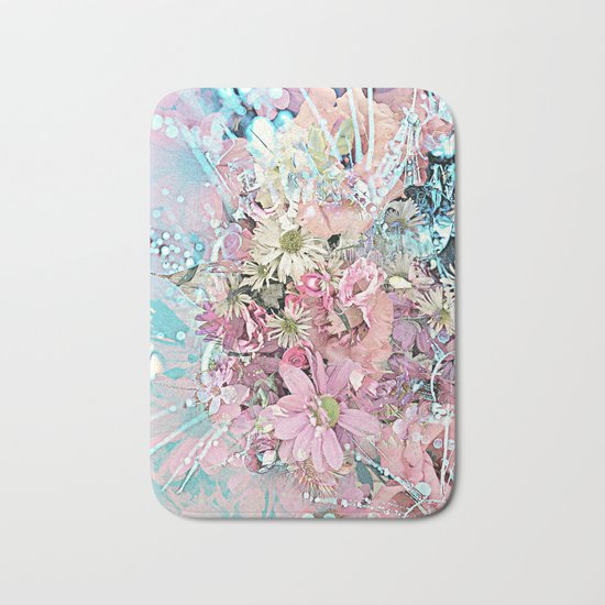 Party Flowers Bath Mat