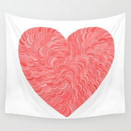 Holiday Peppermint Heart  Wall Tapestry