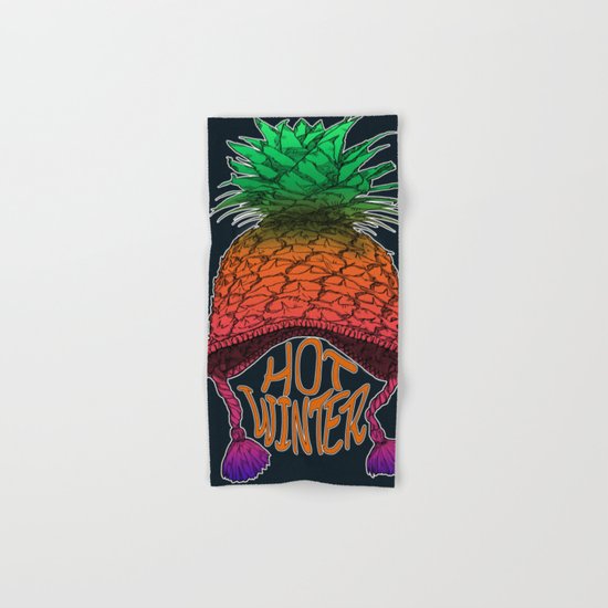 Hot Pineapple Winter Hand & Bath Towel