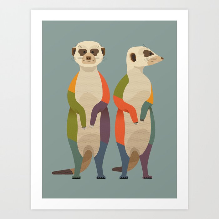 Meerkats Art Print