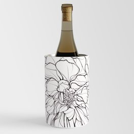 Ink Illustration of a Dahlia Wine Chiller