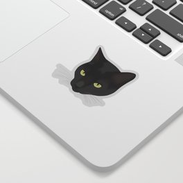 Mila the black cat Sticker