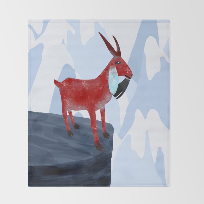 Mountain Goat Design Throw Blanket By Oursunnycdays Society6