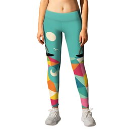 Surfs Up Leggings | Curated, Awesome, Rainbow, Drawing, Design, Summer, Cool, Geometric, Children, Cute 