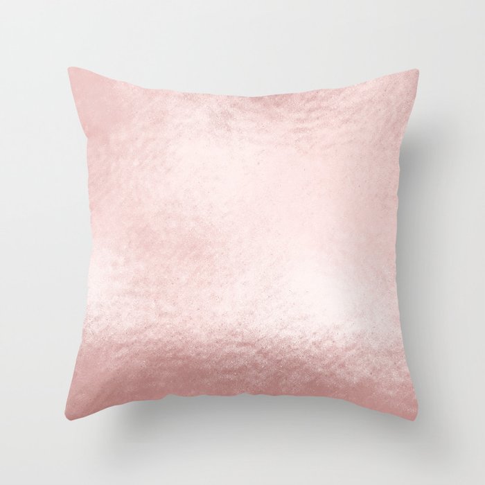 Elegant modern glamorous faux rose gold pattern Throw Pillow