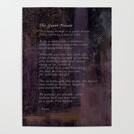 The Guest House by Rumi, Poetry Abstract Wall Art Poster