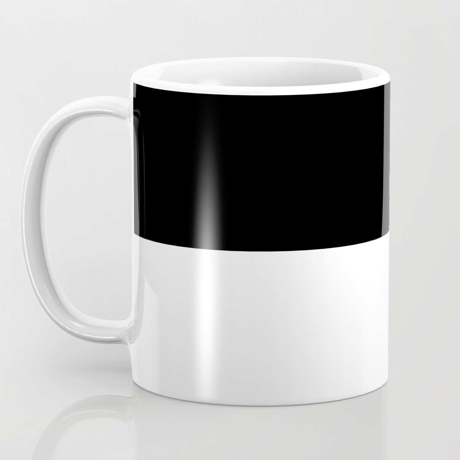Black And White Half And Half Split Coffee Mug By Abstract Black And White Society6