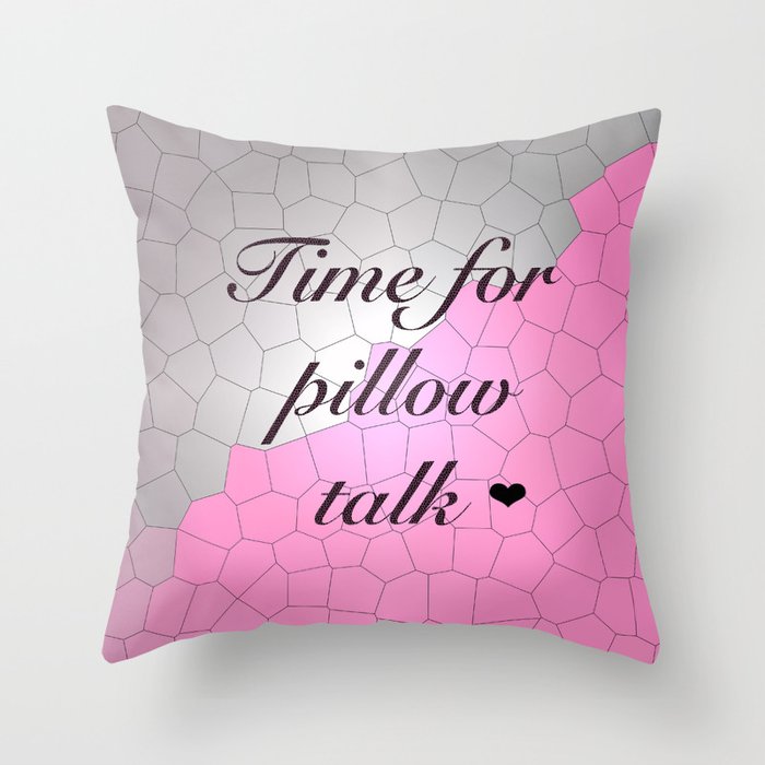 Pillow Talk pink Throw Pillow