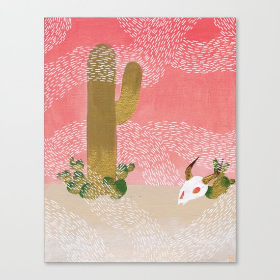 pink desert skies Canvas Print