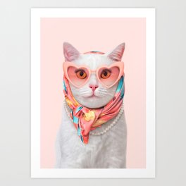 FASHION CAT Art Print