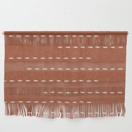 boho stitched stripes - ginger Wall Hanging