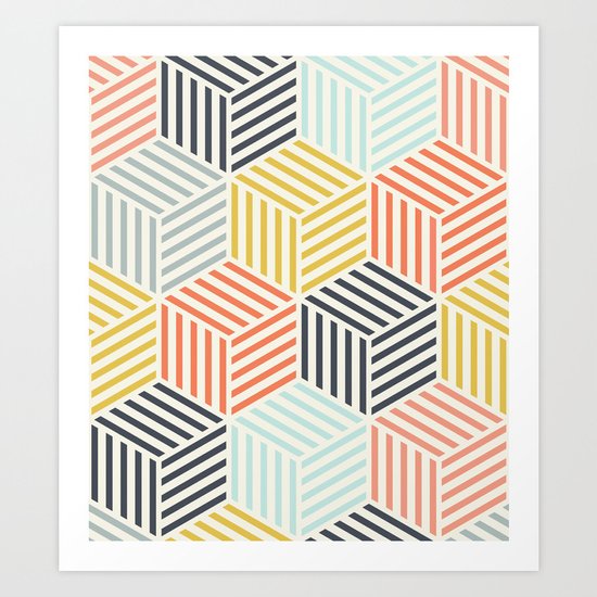 Colorful Geometric Art Print