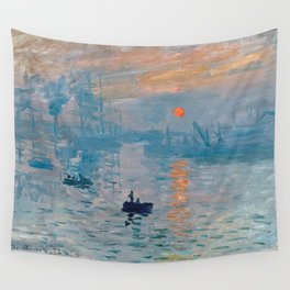 Claude Monet Impression Sunrise Wall Tapestry