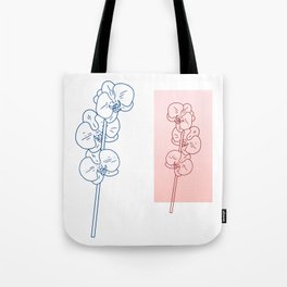 Minimalist Orchid Artwork Tote Bag