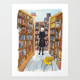 Poli at Book Culture Art Print