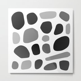 Geometric minimal color stone composition 4 Metal Print