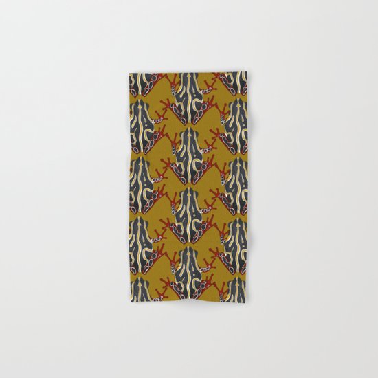 congo tree frog gold Hand & Bath Towel