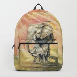 Mom and Baby Elephant Backpack