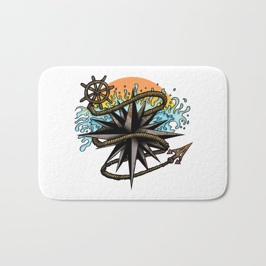 Nautical Splash Bath Mat