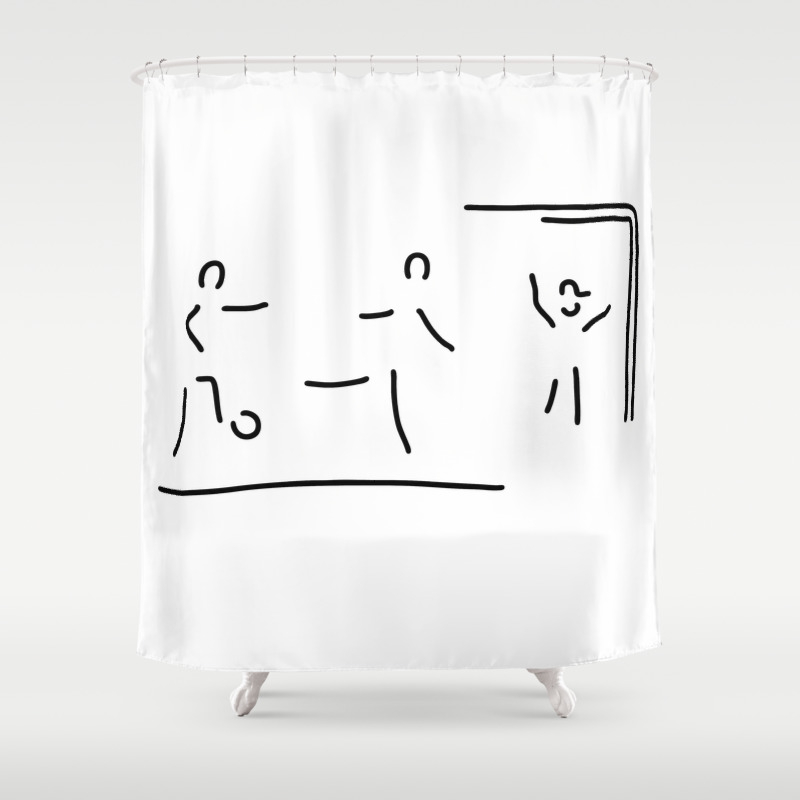 Soccer Shot At Goal Football Shower Curtain By Lineamentum Society6