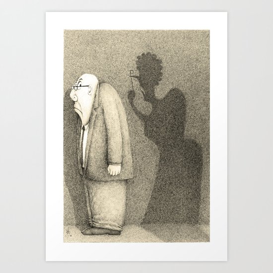 "Yes Darling" (Sepia version) Art Print