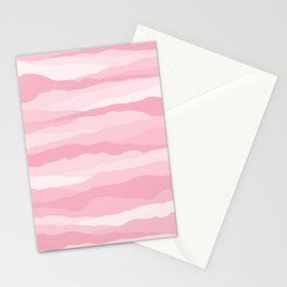 Abstract pink wavy mountain silhouette pattern. Digital Illustration background Stationery Card