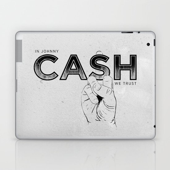 In Johnny Cash We Trust. Laptop & iPad Skin