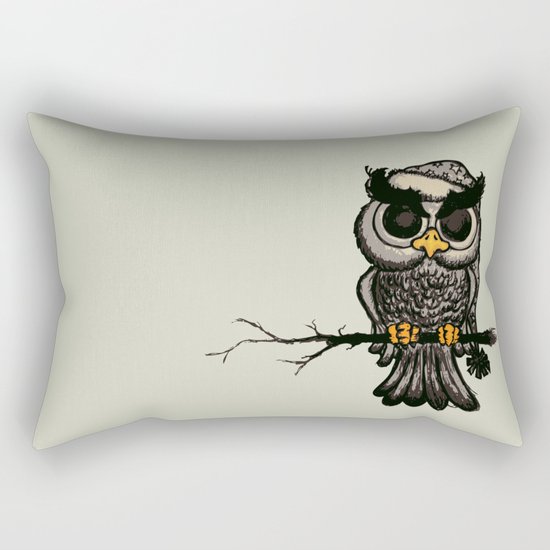 Angry owl Rectangular Pillow