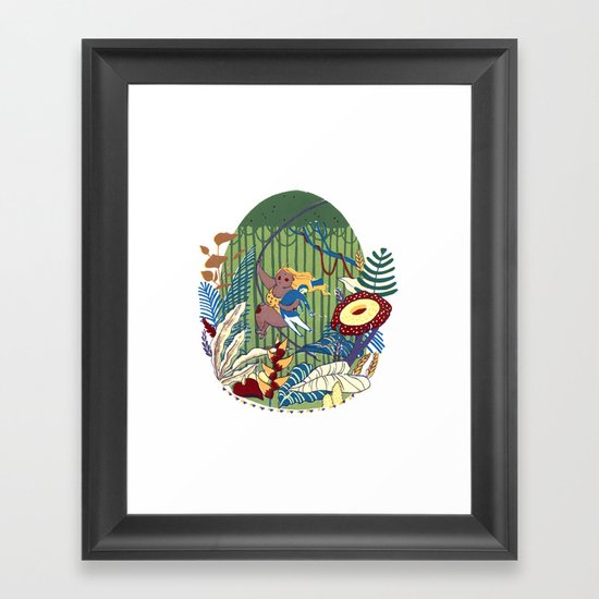 Tarzana and John Framed Art Print