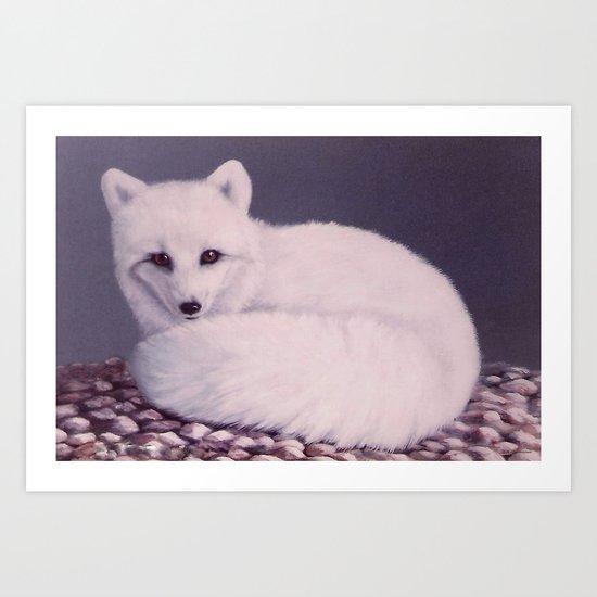 Arctic Fox Art Print