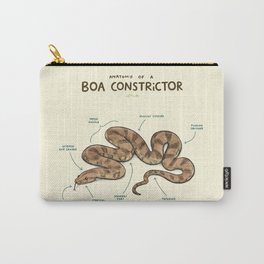Anatomy of a Boa Constrictor Carry-All Pouch | Brown, Animal, Boaconstrictor, Drawing, Alternative, Pet, Wild, Snakes, Reptiles, Serpent 
