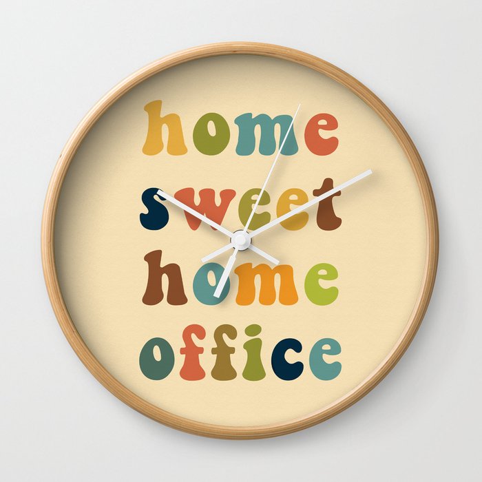 Home Sweet Home Office Wall Clock By Apricotjam Society6