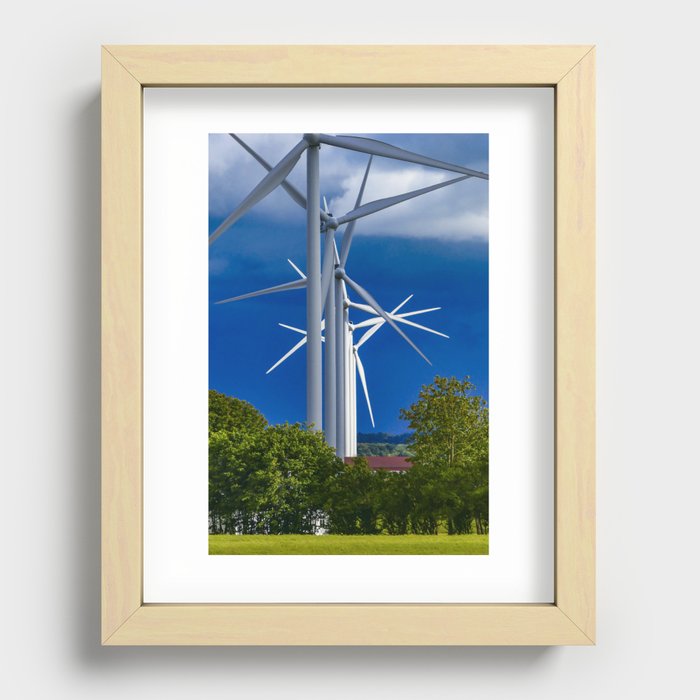 Wind Turbines, Denmark Recessed Framed Print