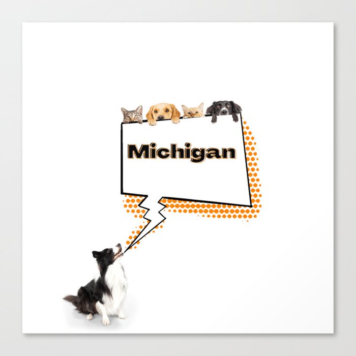 Michigan state Canvas Print