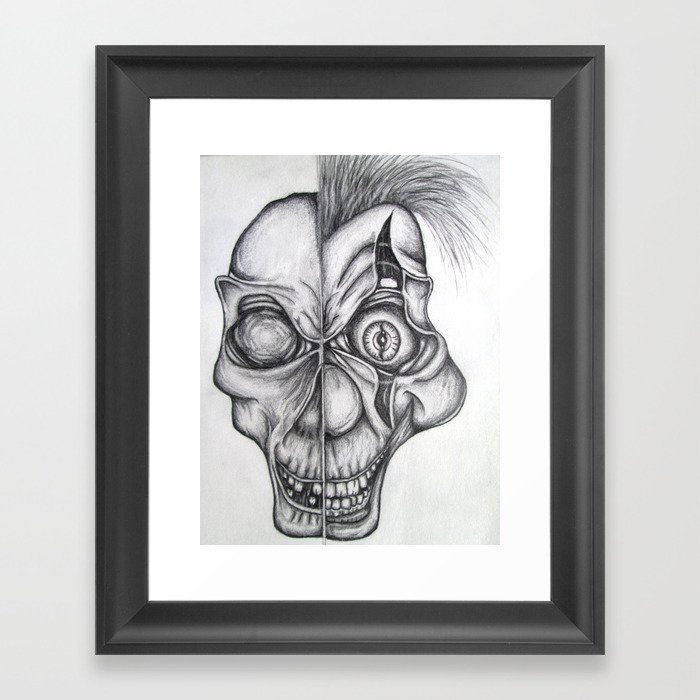 clown skull drawings