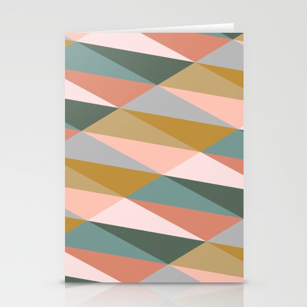 Earthy Diagonals Stationery Cards