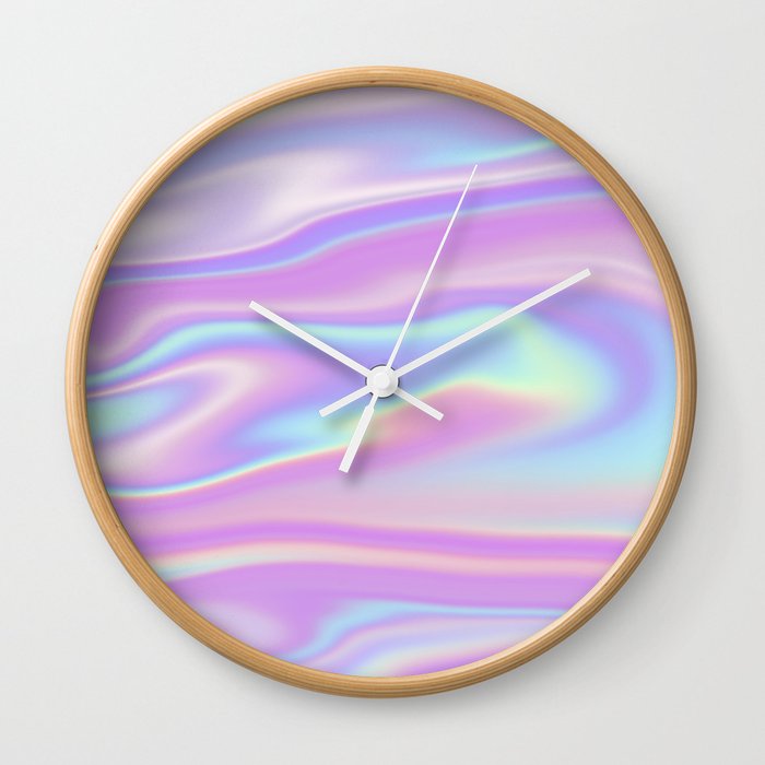 Holographic Abstract  Wall Clock