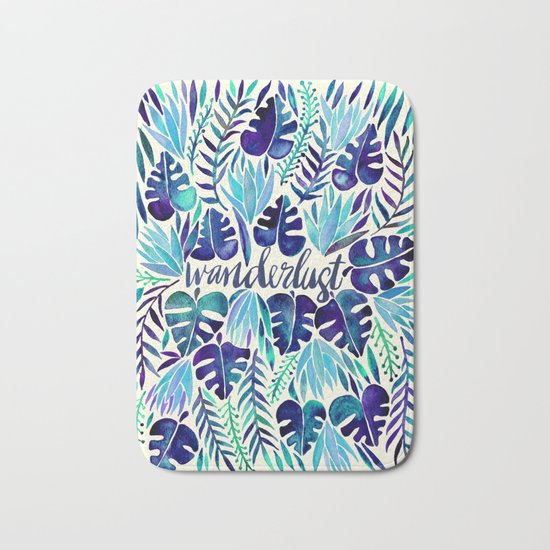 Tropical Wanderlust – Blue Bath Mat