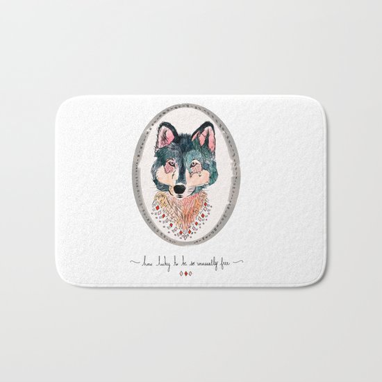 how lucky to be so unusually free Bath Mat