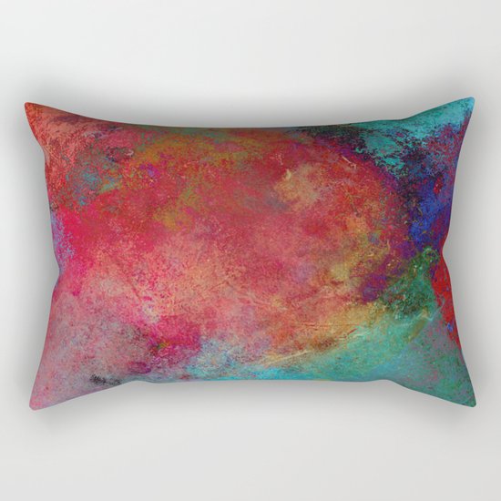 Love - Abstract, textured painting Rectangular Pillow