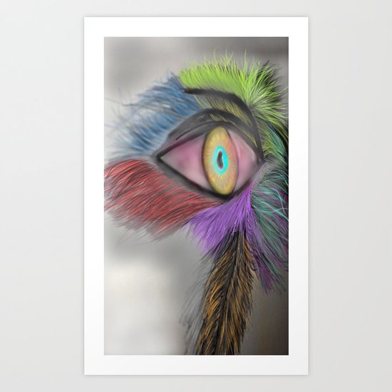 Feather Eye Art Print