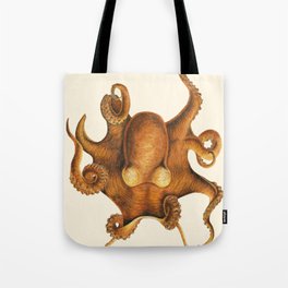 Scientific Orange Octopus Tote Bag