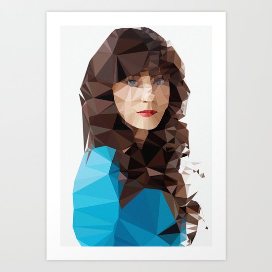 Zooey Deschanel Art Print